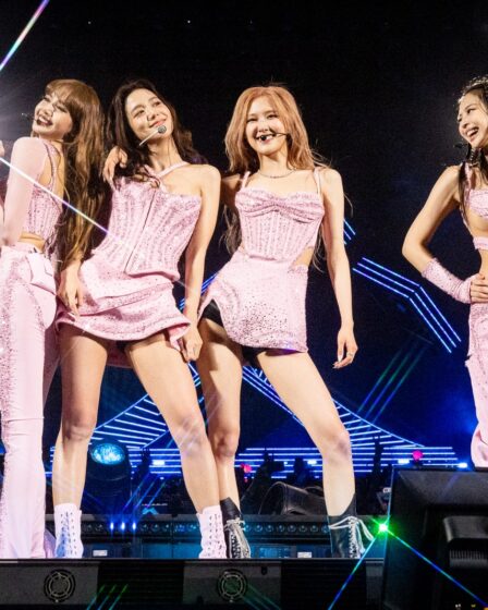 INDIO CALIFORNIA  APRIL 22  Lisa Jisoo RosÃ© and Jennie of BLACKPINK perform onstage at the 2023 Coachella Valley Music...