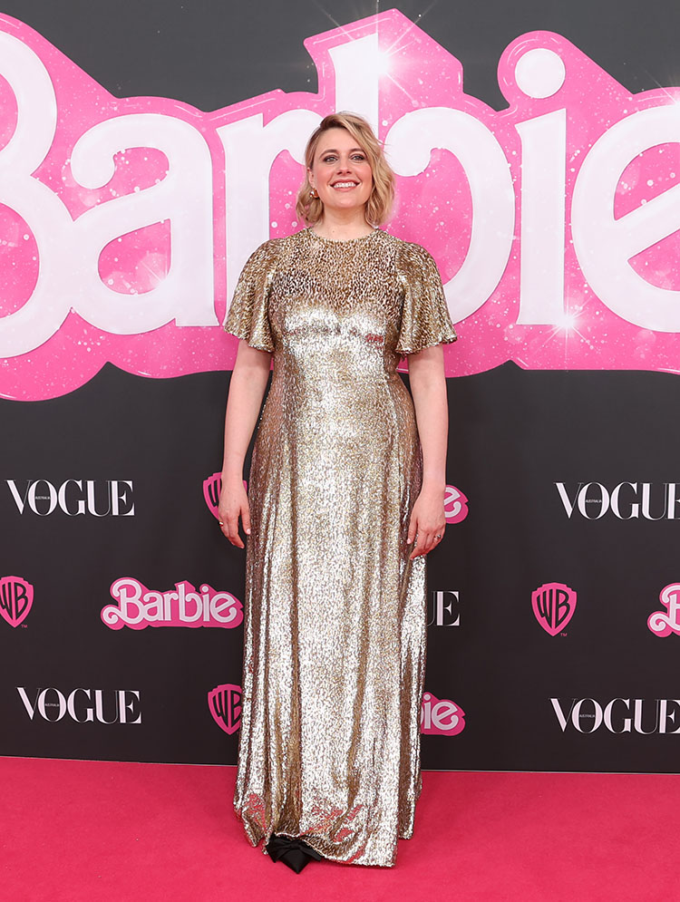Greta Gerwig Wore The Vampire's Wife To The 'Barbie' Celebration Party