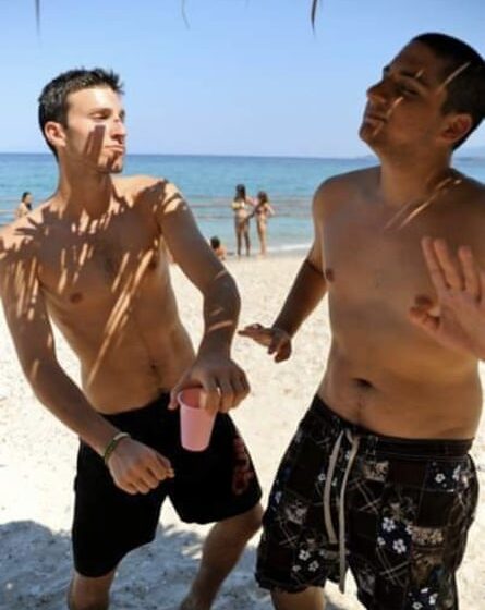 Leandro and Alexios at the YMCA summer camp in Halkidiki, 2011.