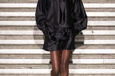 A model walks the runway at the Max Mara Resort 2024 Collection fashion show at Stockholm city hall on 11 June.