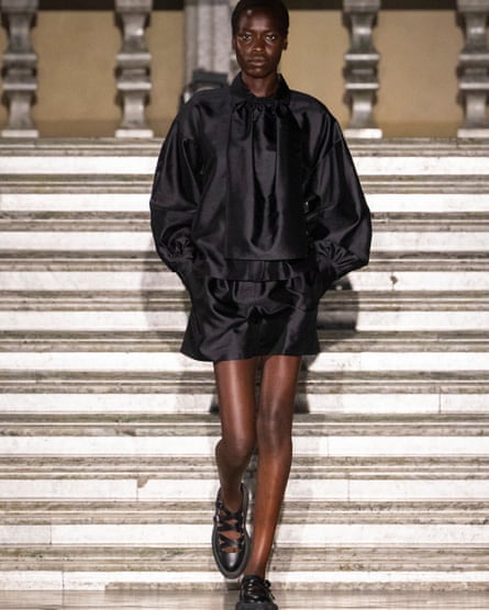 A model walks the runway at the Max Mara Resort 2024 Collection fashion show at Stockholm city hall on 11 June.