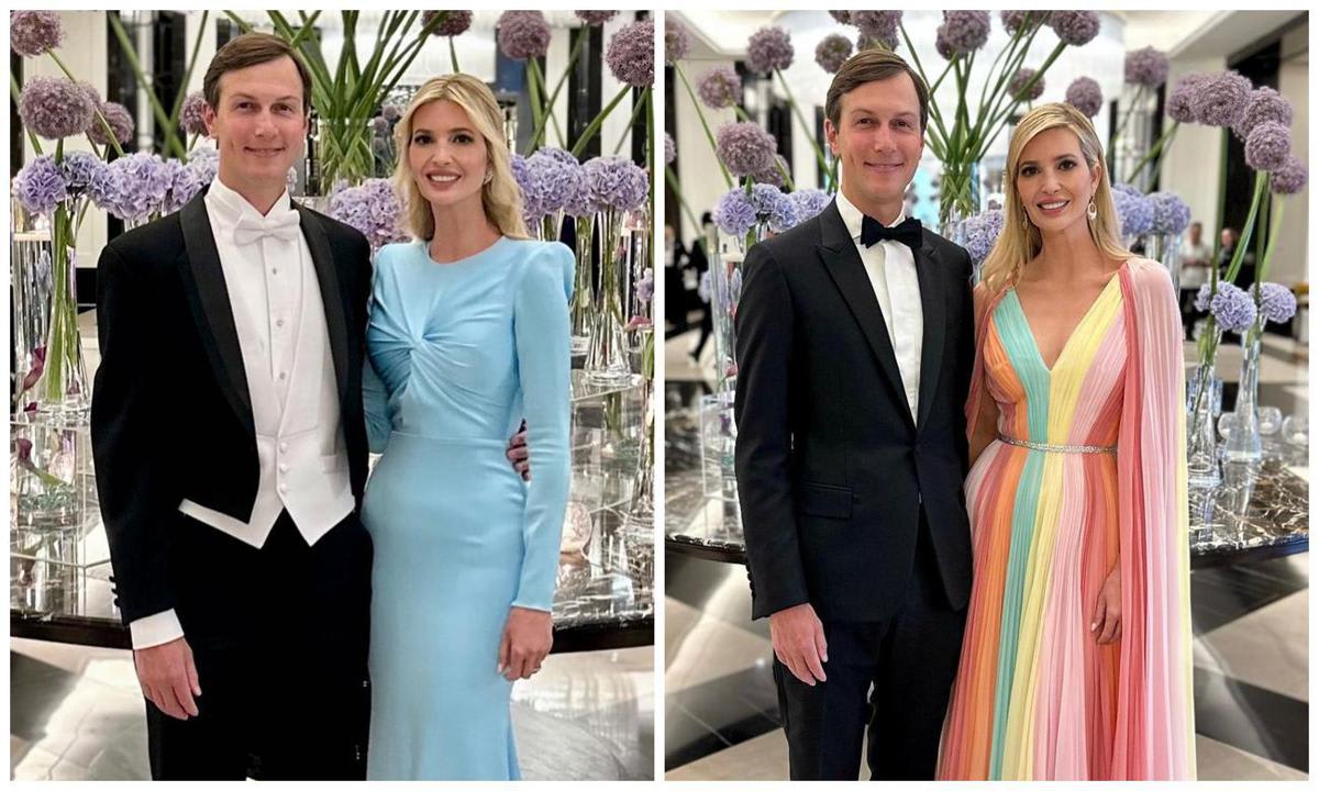 Ivanka Trump stunned at the royal wedding of Hussein of Jordan with two stylish party dresses