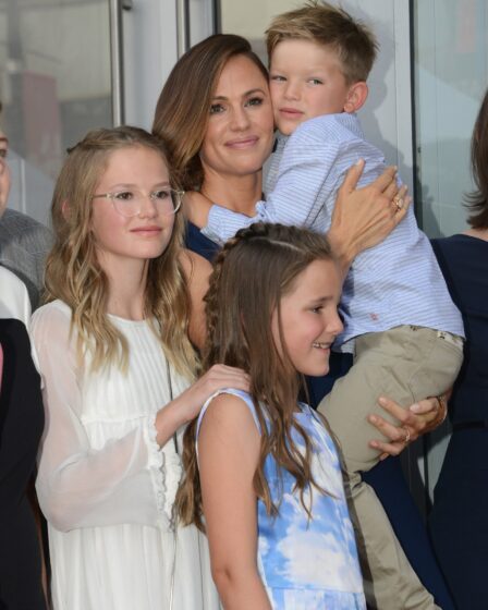 Garner and her three children in 2018