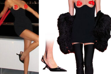 Kendall Jenner: Embellished Mini Dress and Pumps