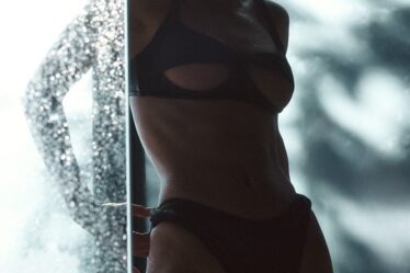 Kendall Jenner wears a bikini from Di Petsa for Fwrd's summer 2023 campaign.
