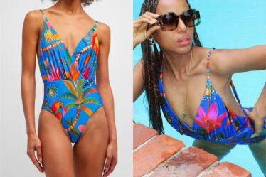 Kerry Washington's FARM RIO Macaw Party One-Piece Swimsuit