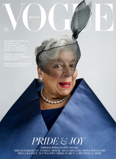 Miriam Margolyes on the cover of British Vogue’s July cover
