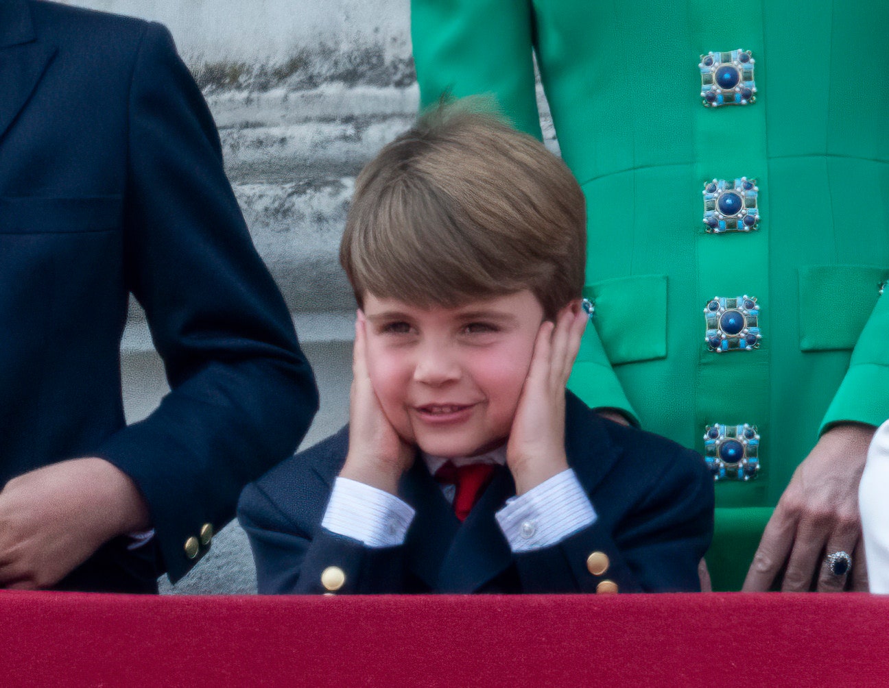 LONDON ENGLAND  JUNE 17 Prince Louis of Wales on the balcony of Buckingham Palace during Trooping the Colour on June 17...
