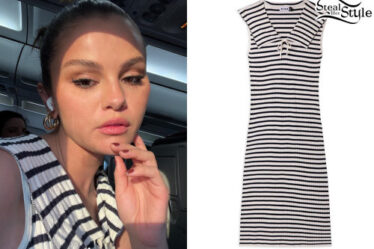 Selena Gomez: Striped Dress