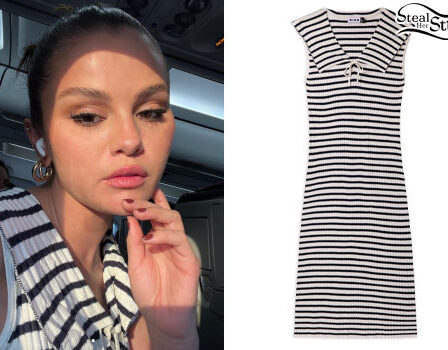 Selena Gomez: Striped Dress