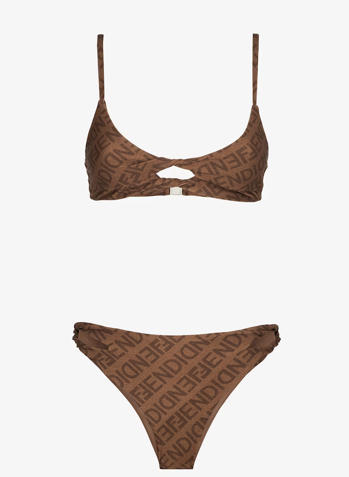 Fendi Brown Lycra Bikini