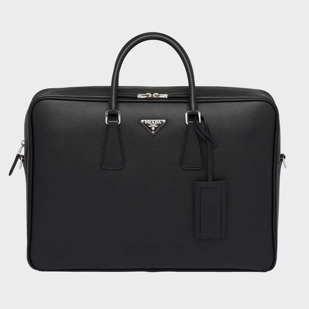 Saffiano Leather Work Bag by Prada premium leather briefcase