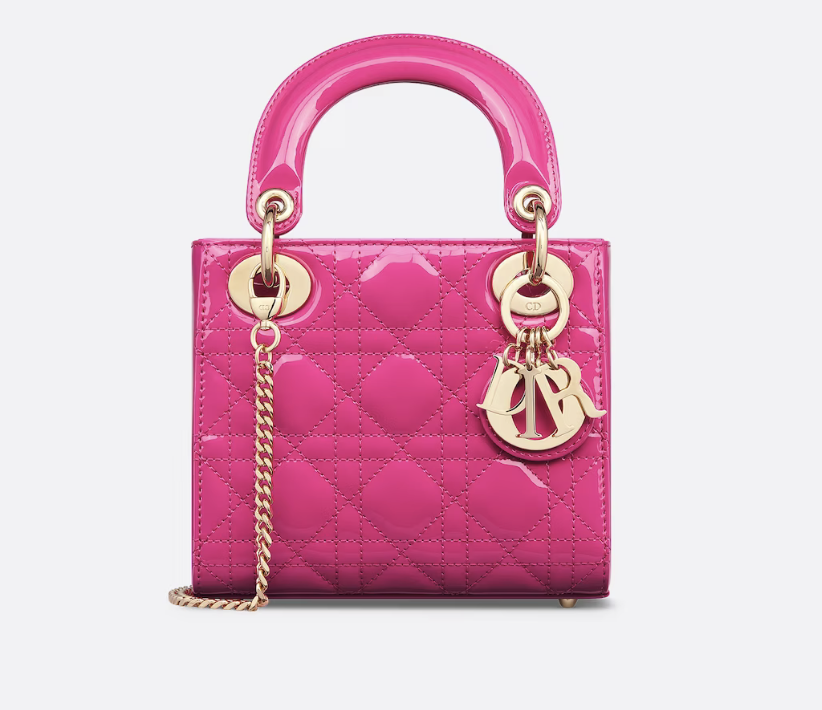 barbiecore fashion Dior mini bag with gold hardware
