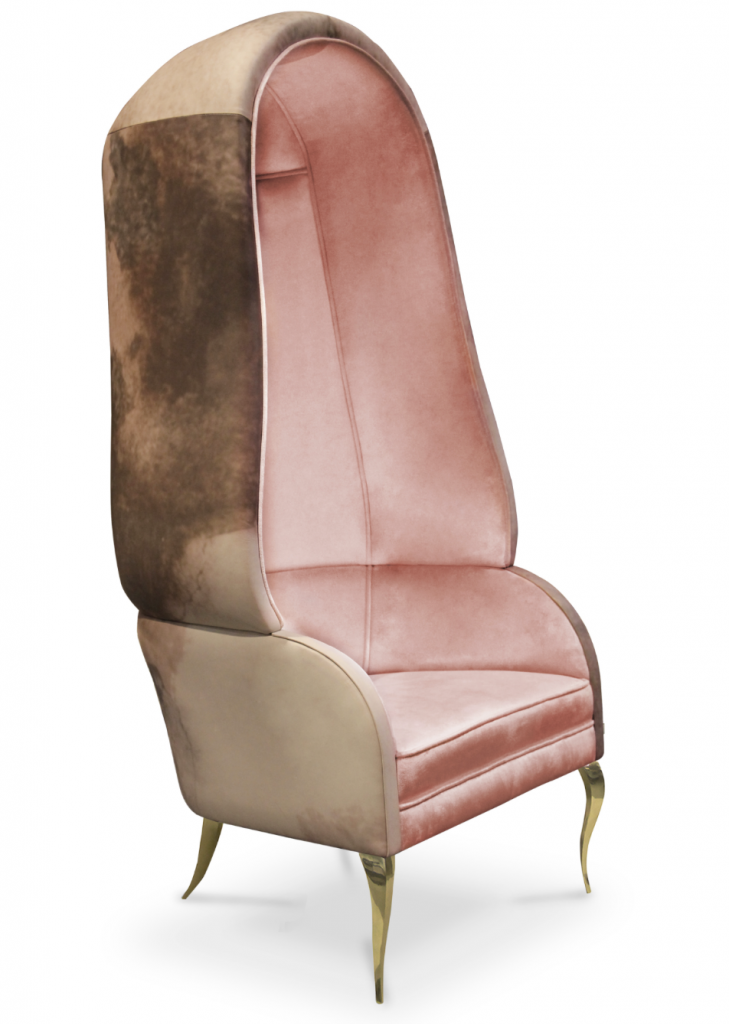 barbiecore home decor KOKET Drapesse chair in pink