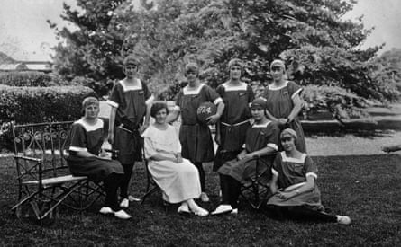 The 1924 Glennie School netball team posing in relatively conservative uniforms typical of the time.