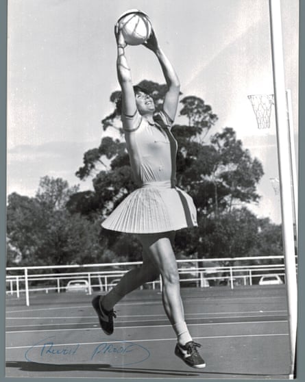 An older netball uniform featuring a pleated skirt
