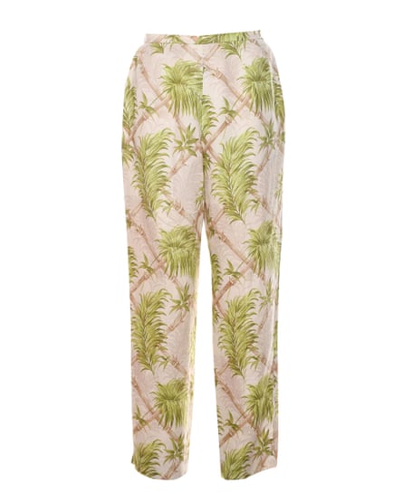 Palm print trousers