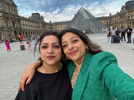 Sonya (right) and Adiba at the Louvre.