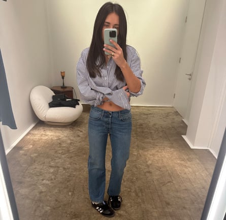 Gabriella Pereira takes a self portrait in her favourite pair of jeans. 