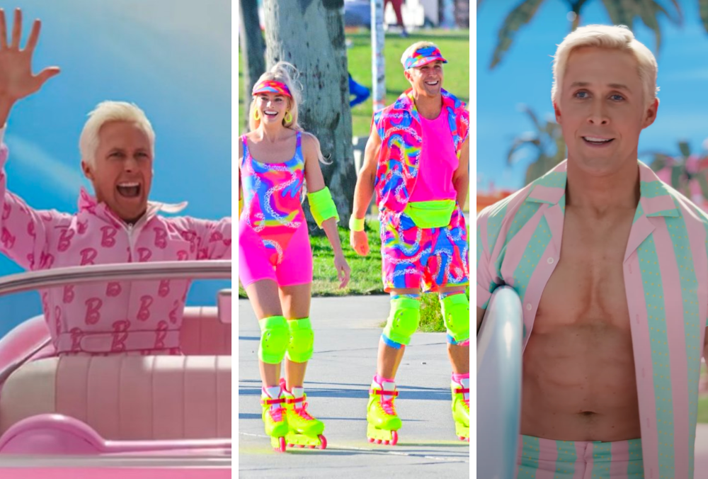 Ryan Gosling dressed as Ken in Barbie movie