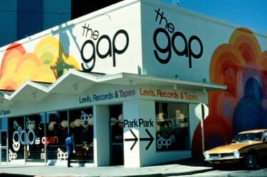 The original Gap store on Ocean Avenue in San Francisco in about 1969.