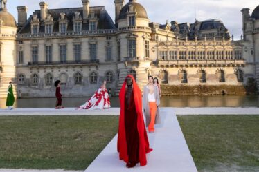 Valentino's haute couture show at the Château de Chantilly.