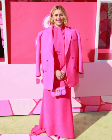 Greta Gerwig Wore Valentino To The 'Barbie' LA Premiere