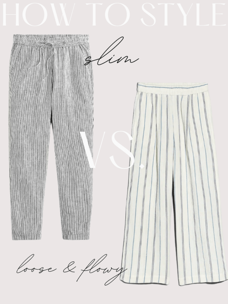 How to wear striped pants