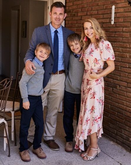 Steve, Maite and their sons in Spain, 2018.