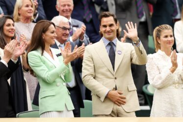 The Princess of Wales with Roger Federer.