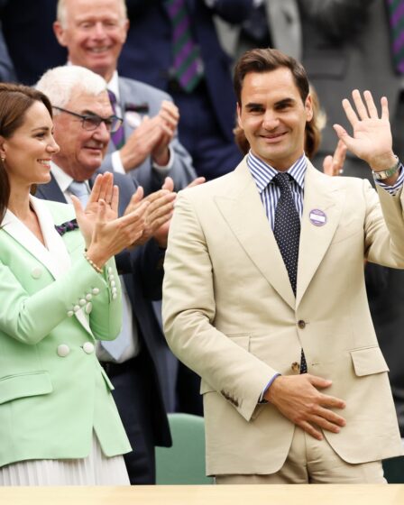 The Princess of Wales with Roger Federer.