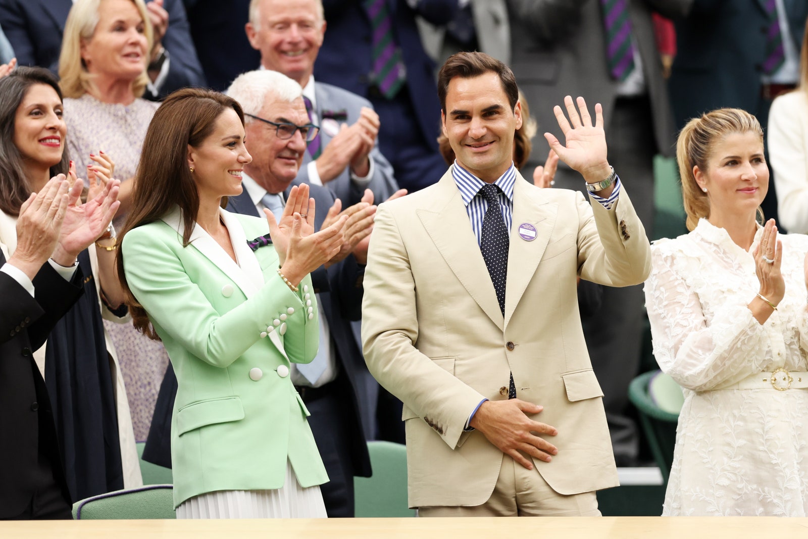 The Princess of Wales with Roger Federer.