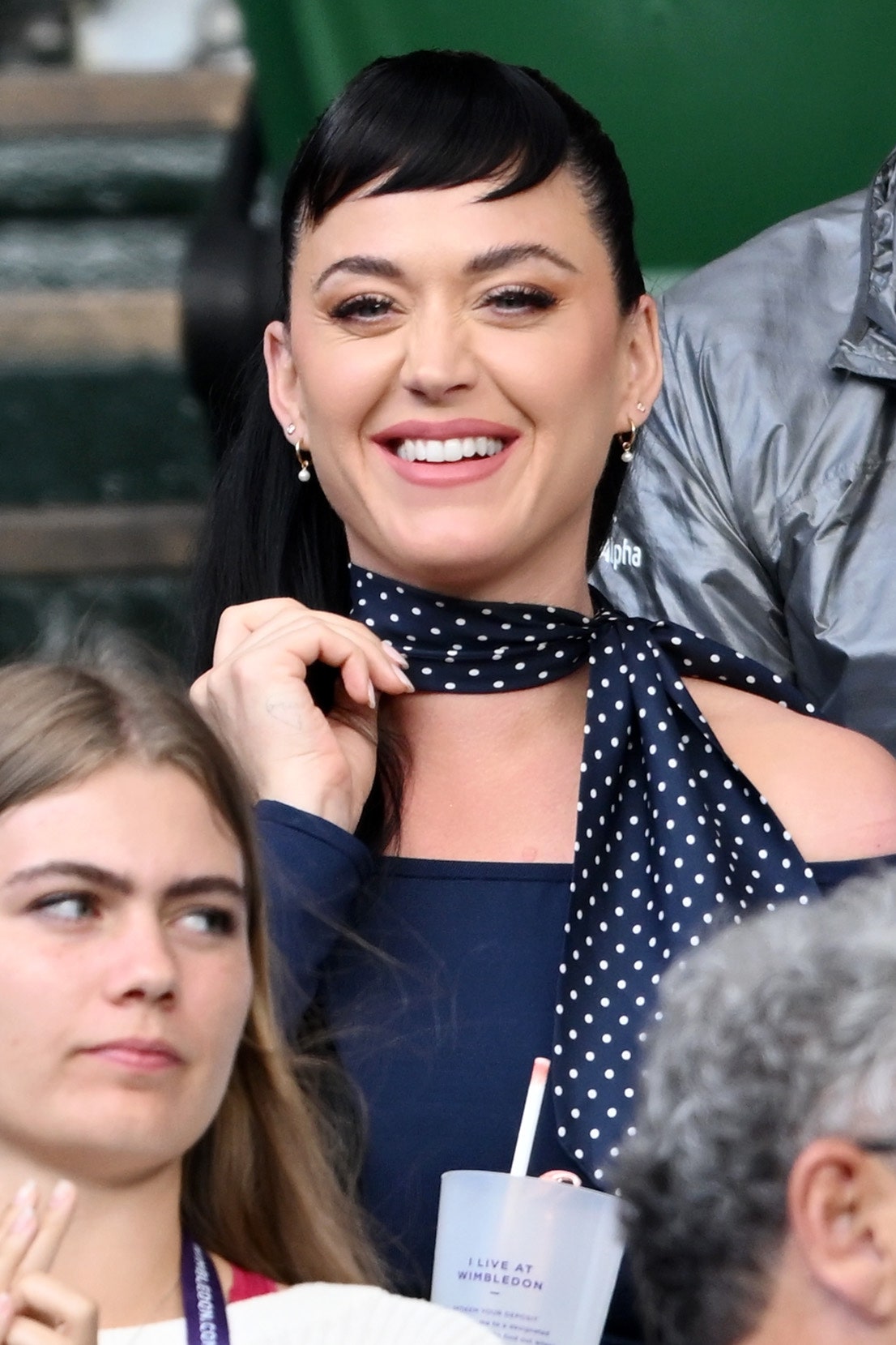 Katy Perry attends day three of the Wimbledon Tennis Championships at All England Lawn Tennis and Croquet Club on July...