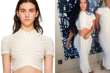 Kim Kardashian's Alaïa White Sheer T-Shirt