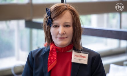 Nadine is the robot of Prof Nadia Magnenat Thalmann, a pioneer in robotics at the University of Geneva.