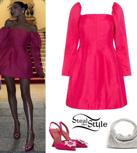 Olivia Culpo: Pink Dress and Pumps
