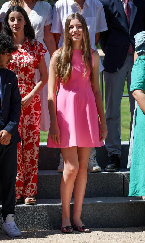 Infanta Sofia stepped out wearing a pink dress on July 14