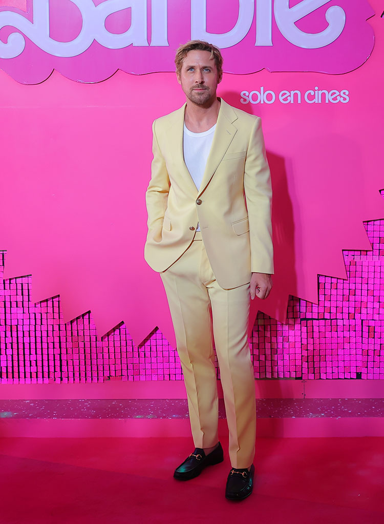Ryan Gosling Wore Gucci To The 'Barbie' Mexico Premiere