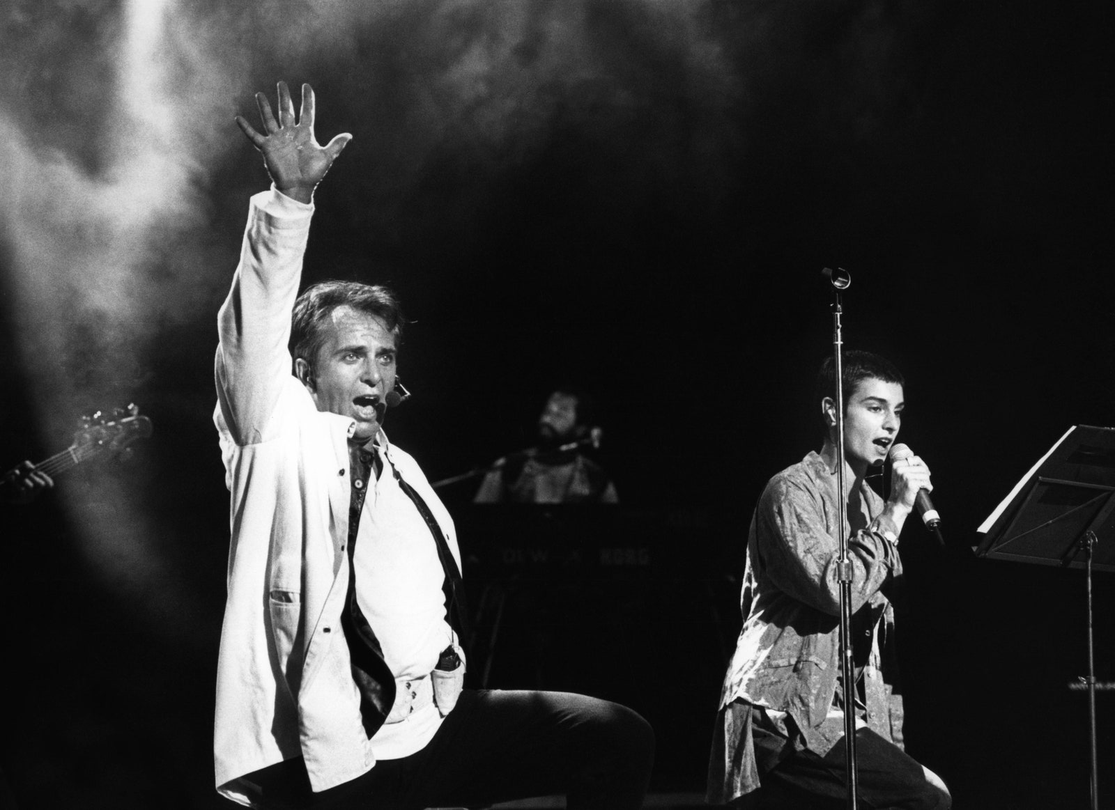 On stage with Peter Gabriel in 1993