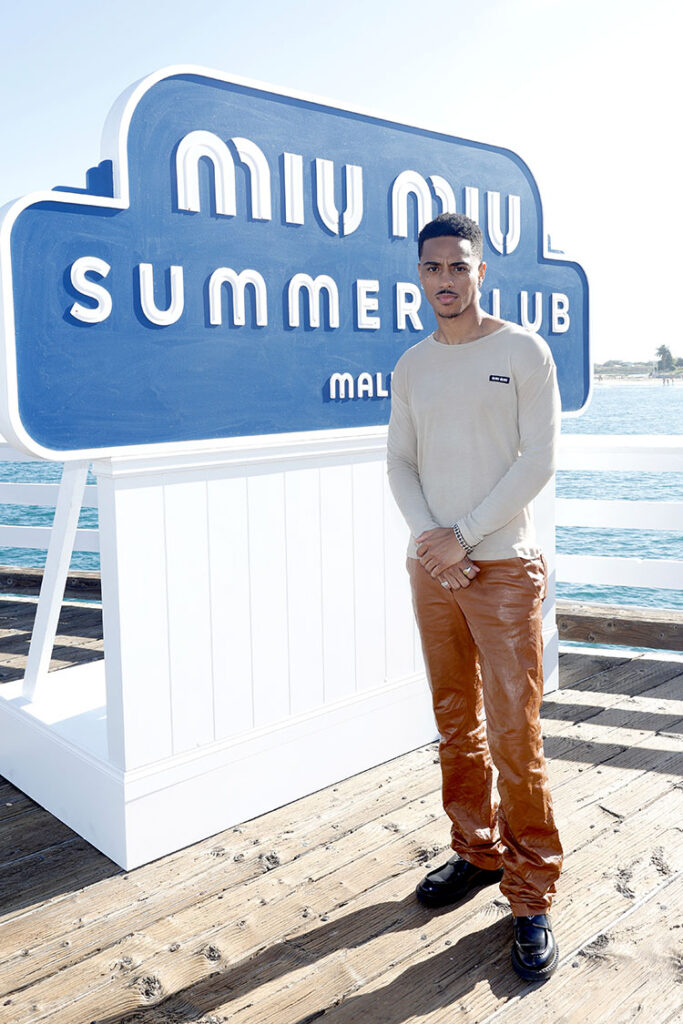 Keith Powers attends Miu Miu Summer Club Malibu at the Malibu Pier 