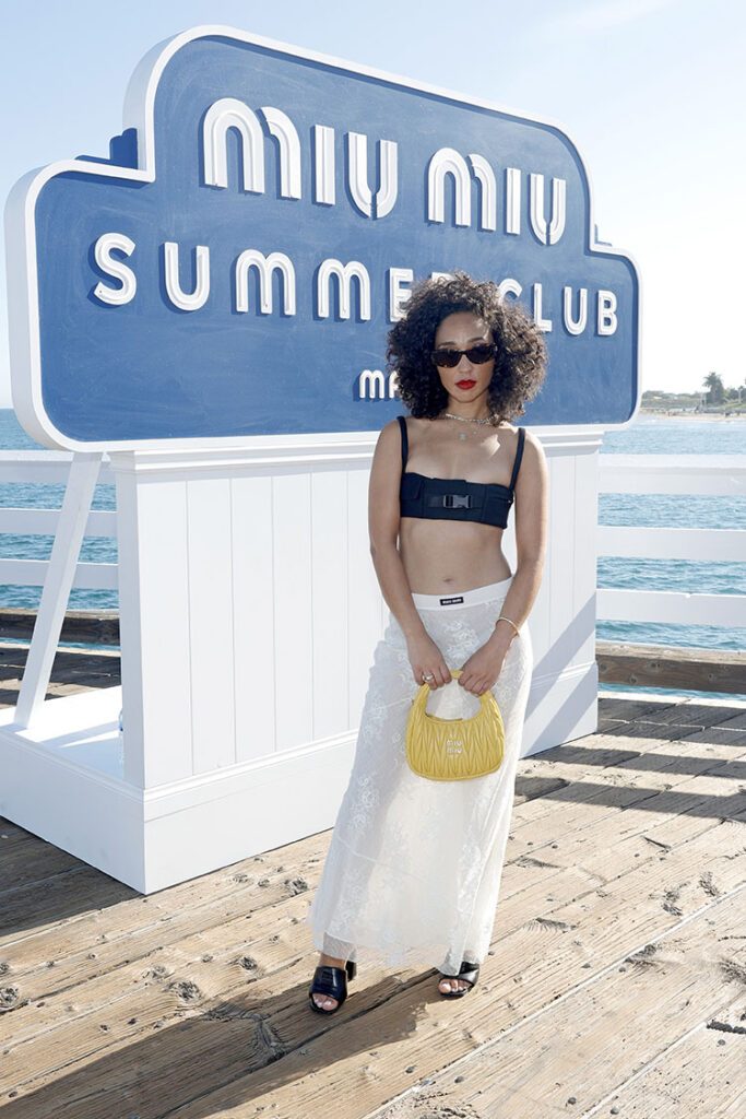 Ruth Negga attends Miu Miu Summer Club Malibu at the Malibu Pier 