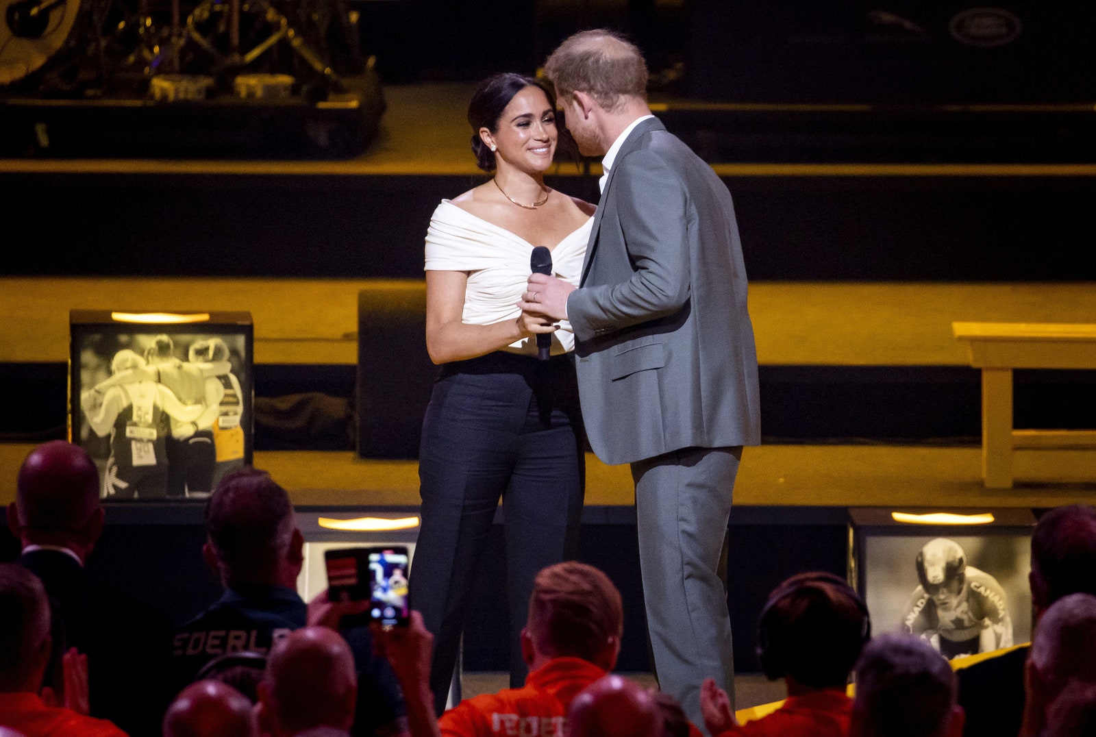 The Duke and Duchess of Sussex Prince Harry and Meghan Markle attend the opening ceremony of The Invictus Games in The...