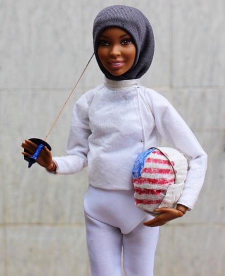 A Hijarbie doll based on US fencer Ibtihaj Muhammad