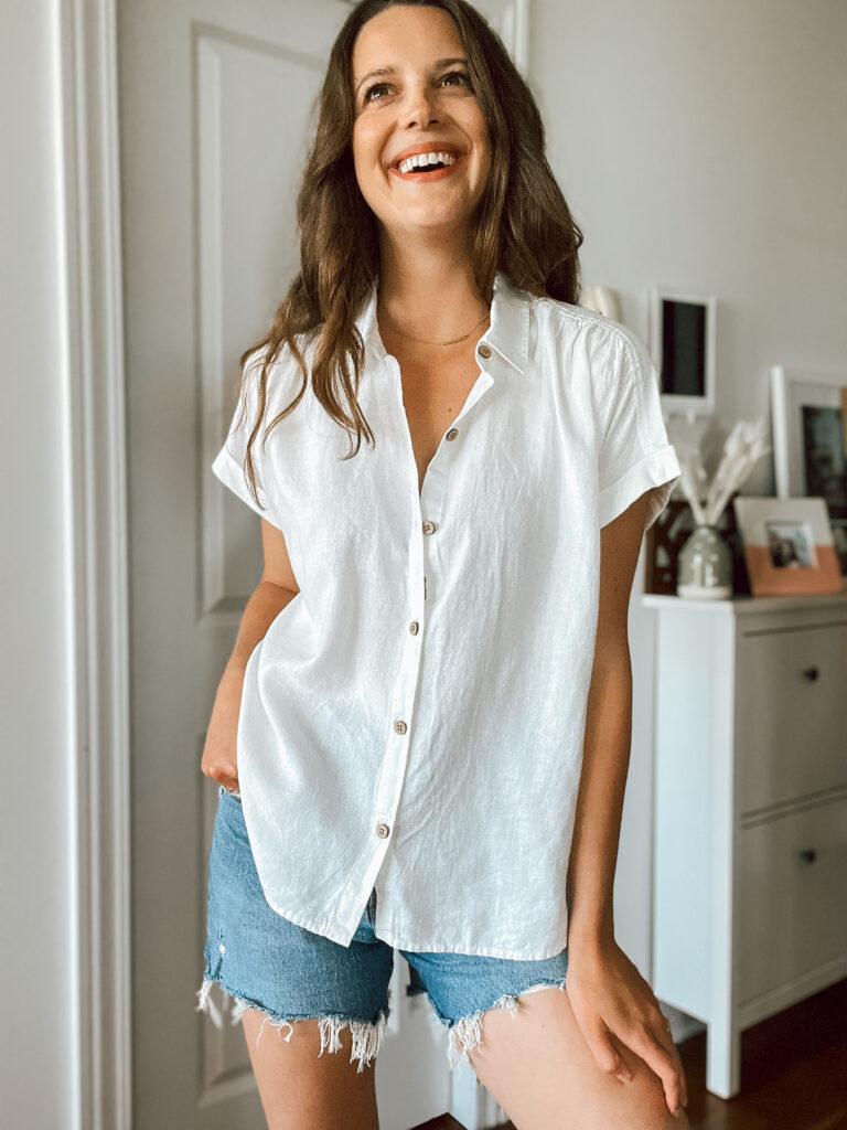 Faherty Breeze shirt | Faherty his & hers summer try-on