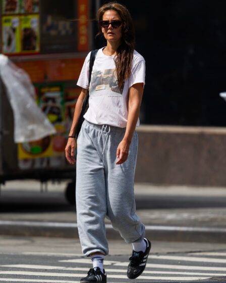 NEW YORK NEW YORK  AUGUST 05 Katie Holmes is seen in NoHo on August 05 2023 in New York City.