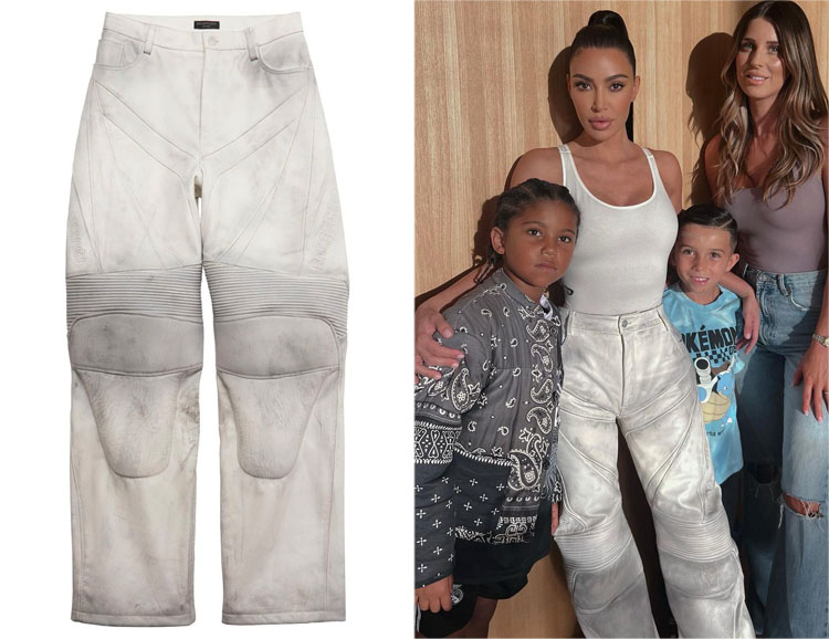 Kim Kardashian's Balenciaga Panelled Design Loose Fit Pants