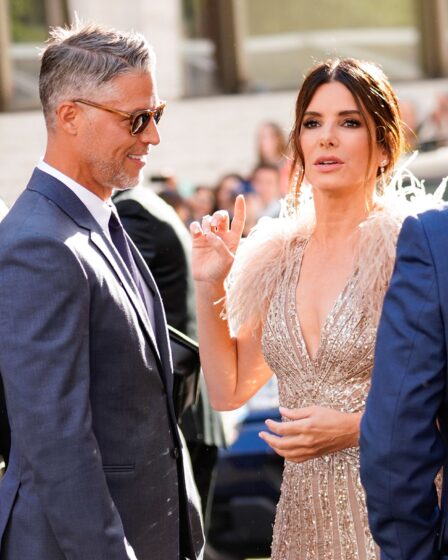 NEW YORK NY  JUNE 05  Sandra Bullock and Bryan Randall are seen at 'Oceans 8' World Premiere on June 5 2018 in New York...