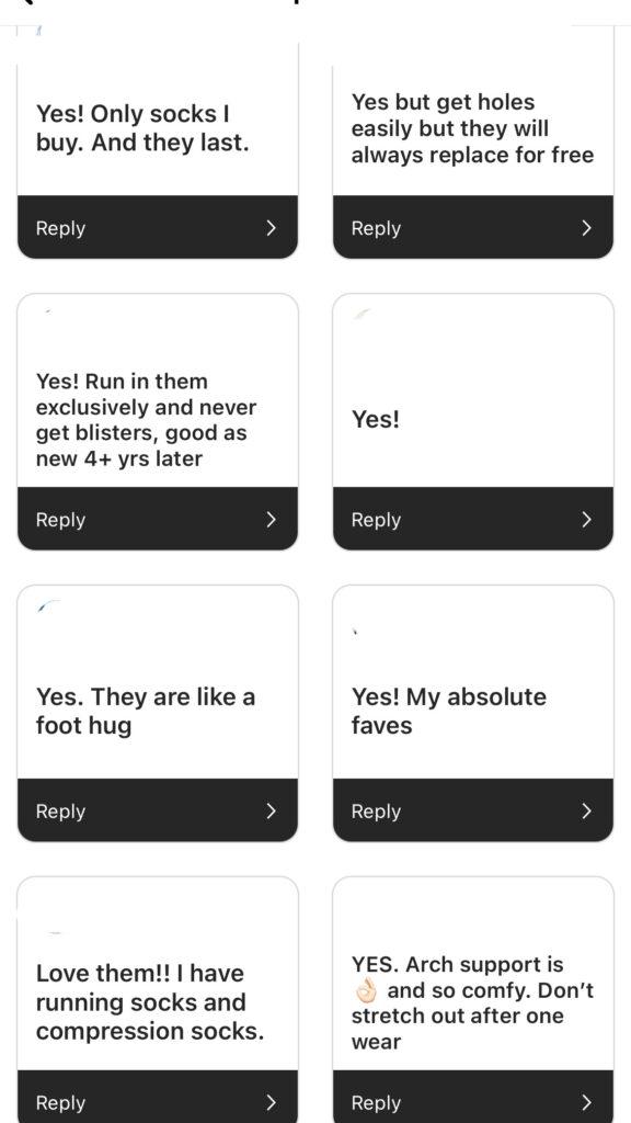 Instagram responses