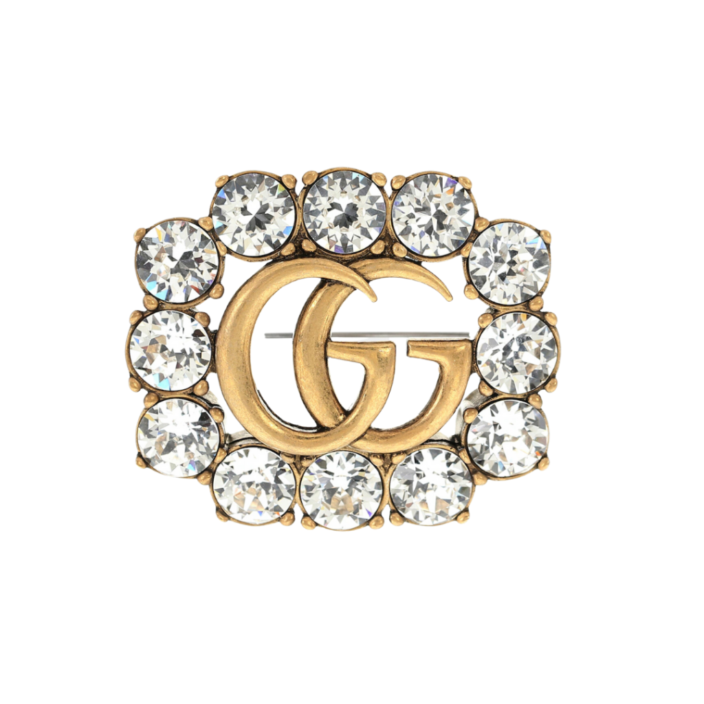 Double G Crystal Brooch fall jewelry fashion