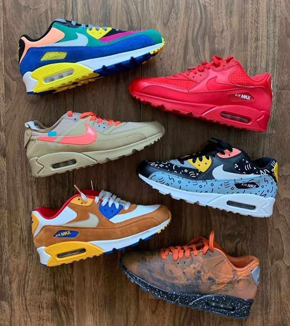 a ollection of air max 90 from nike